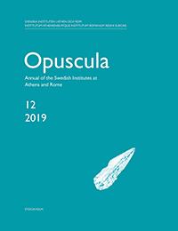 Newly published: Annual of the Swedish Institutes at Athens and Rome, vol. 12, 2019.