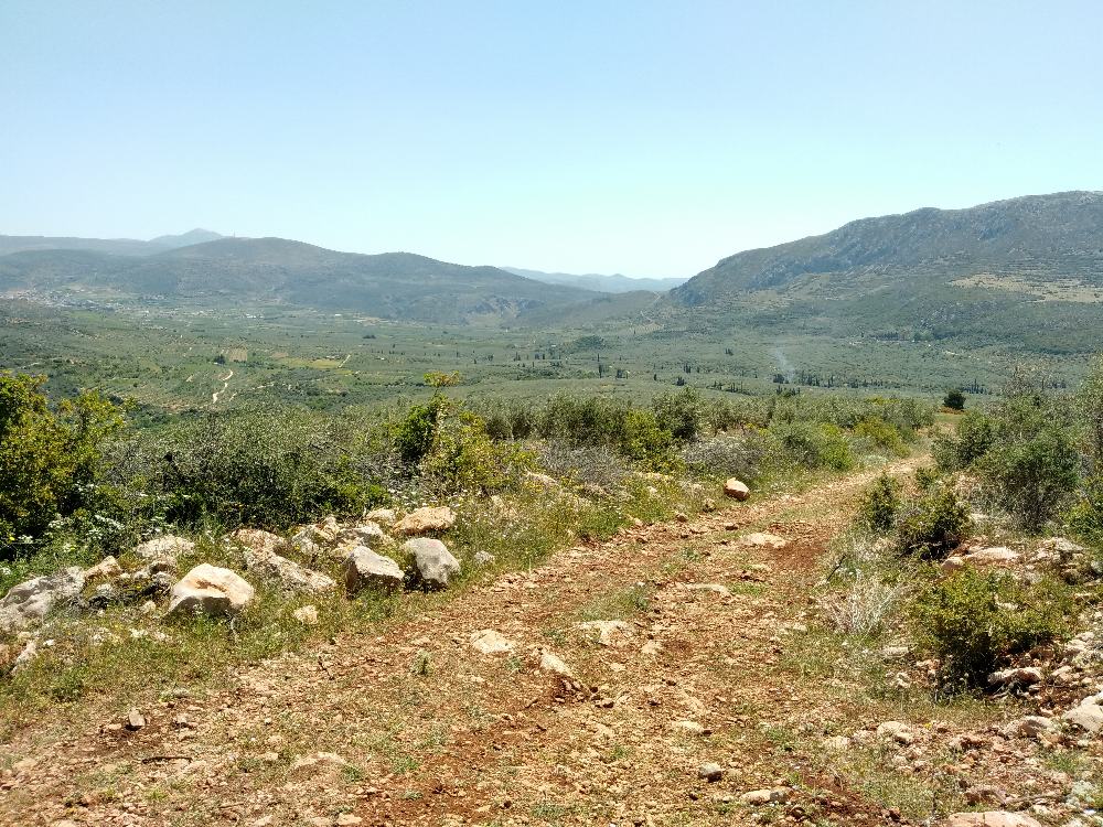 Fig. 11: Mycenaean road leading into the Berbati valley.